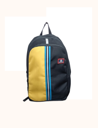 Nylon School Bag Black and Yellow