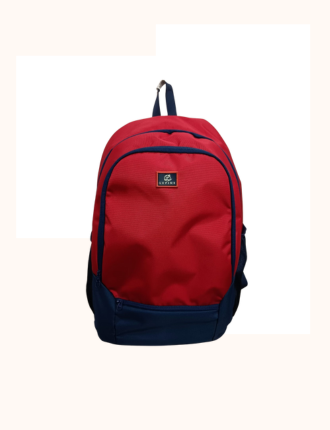 Nylon School Bag Red and Blue