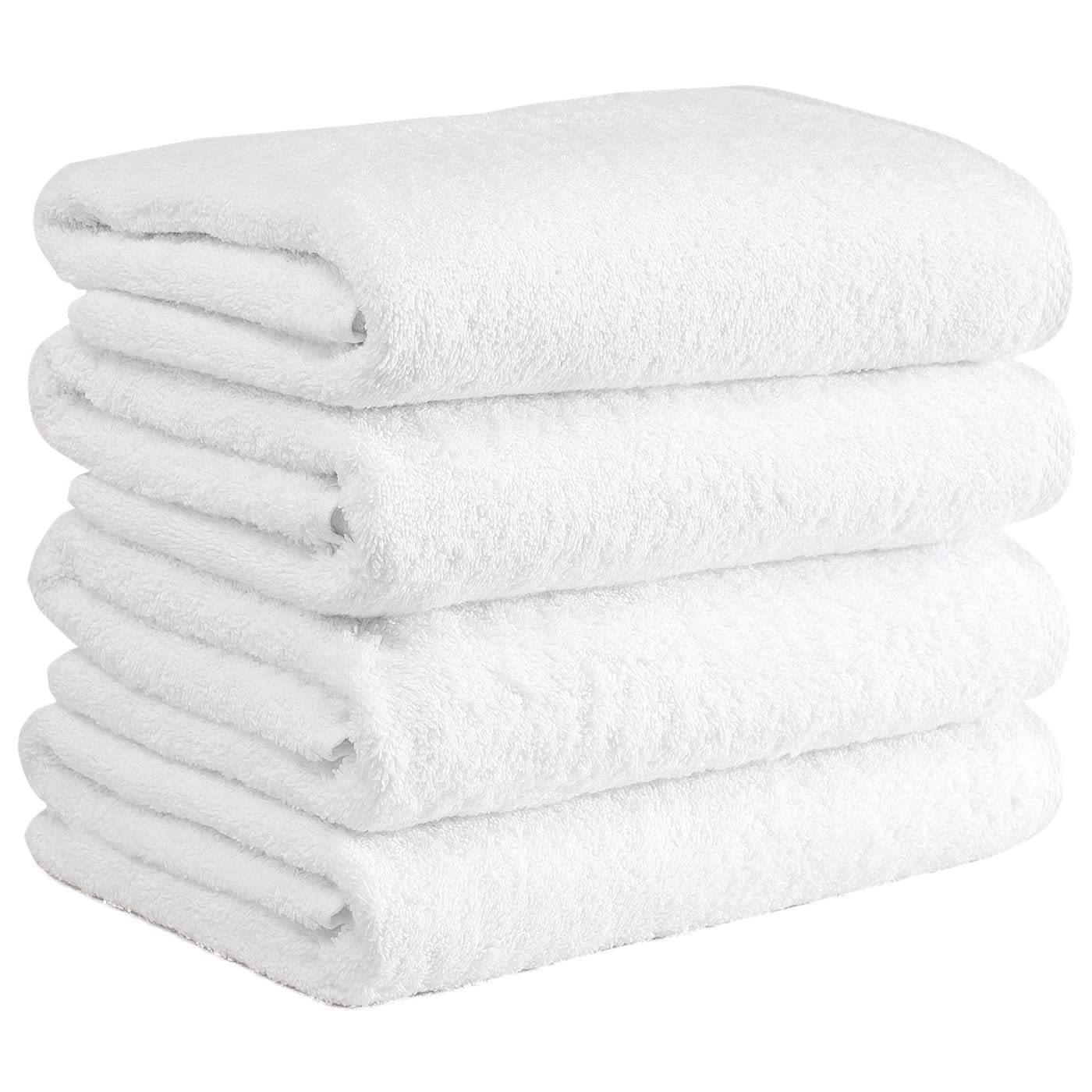 600 GSM White Bath Towels for Hotels 75x150cms