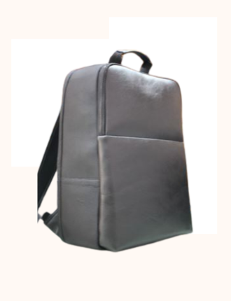 Pu  and Nylon BackPack Black