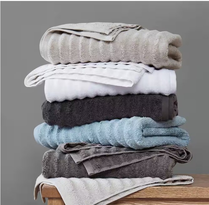 Zero Twist 6-Piece Set Solid Cotton Towels