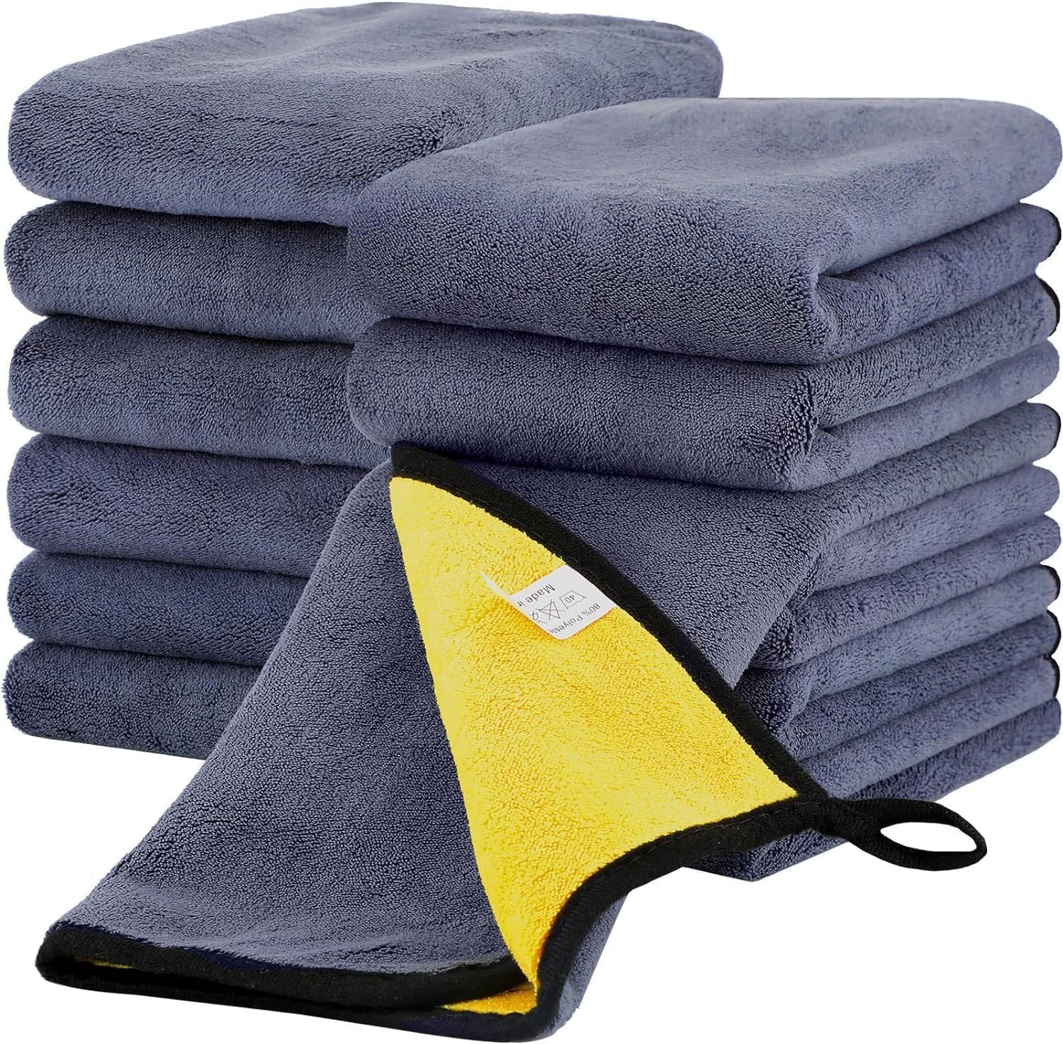 550GSM Thick Microfiber Cleaning Towel 16" x 16"- High Performance - 1200 Washes